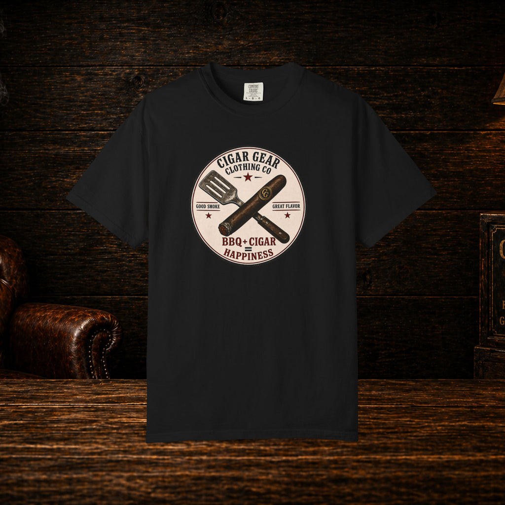 BBQ & Cigars T-Shirt - Grillmaster Smoking Club Tee
