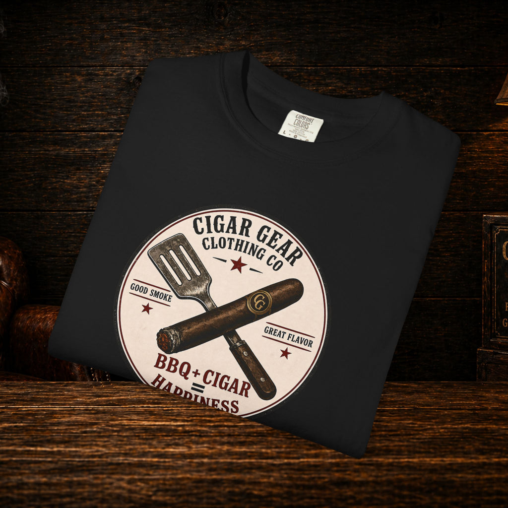 BBQ & Cigars T-Shirt - Grillmaster Smoking Club Tee