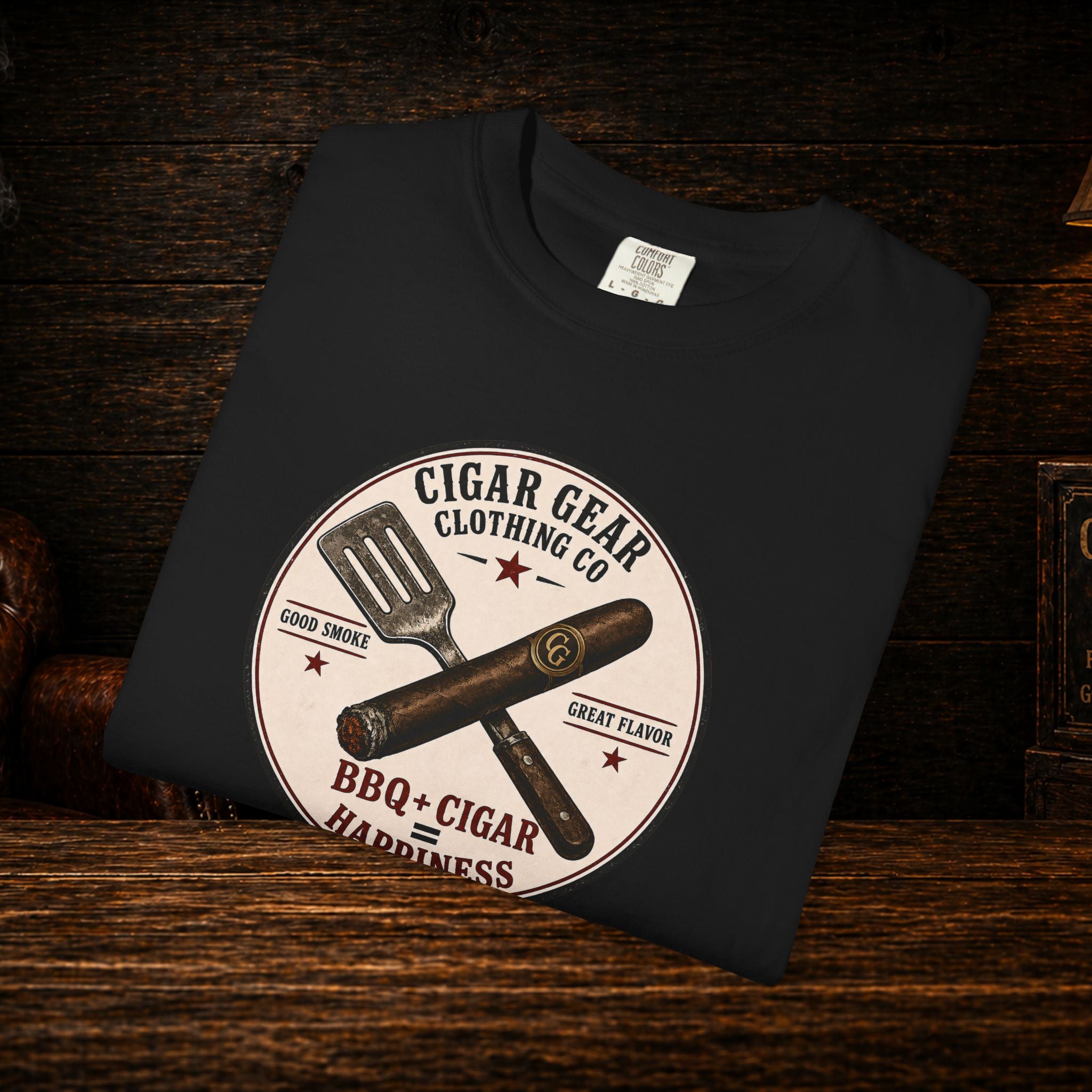 BBQ & Cigars T-Shirt - Grillmaster Smoking Club Tee