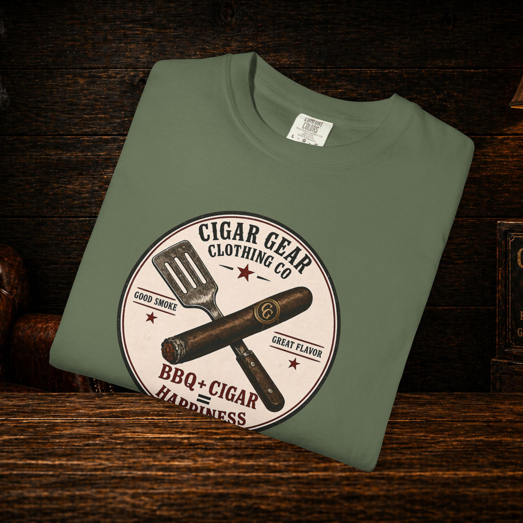 BBQ & Cigars T-Shirt - Grillmaster Smoking Club Tee