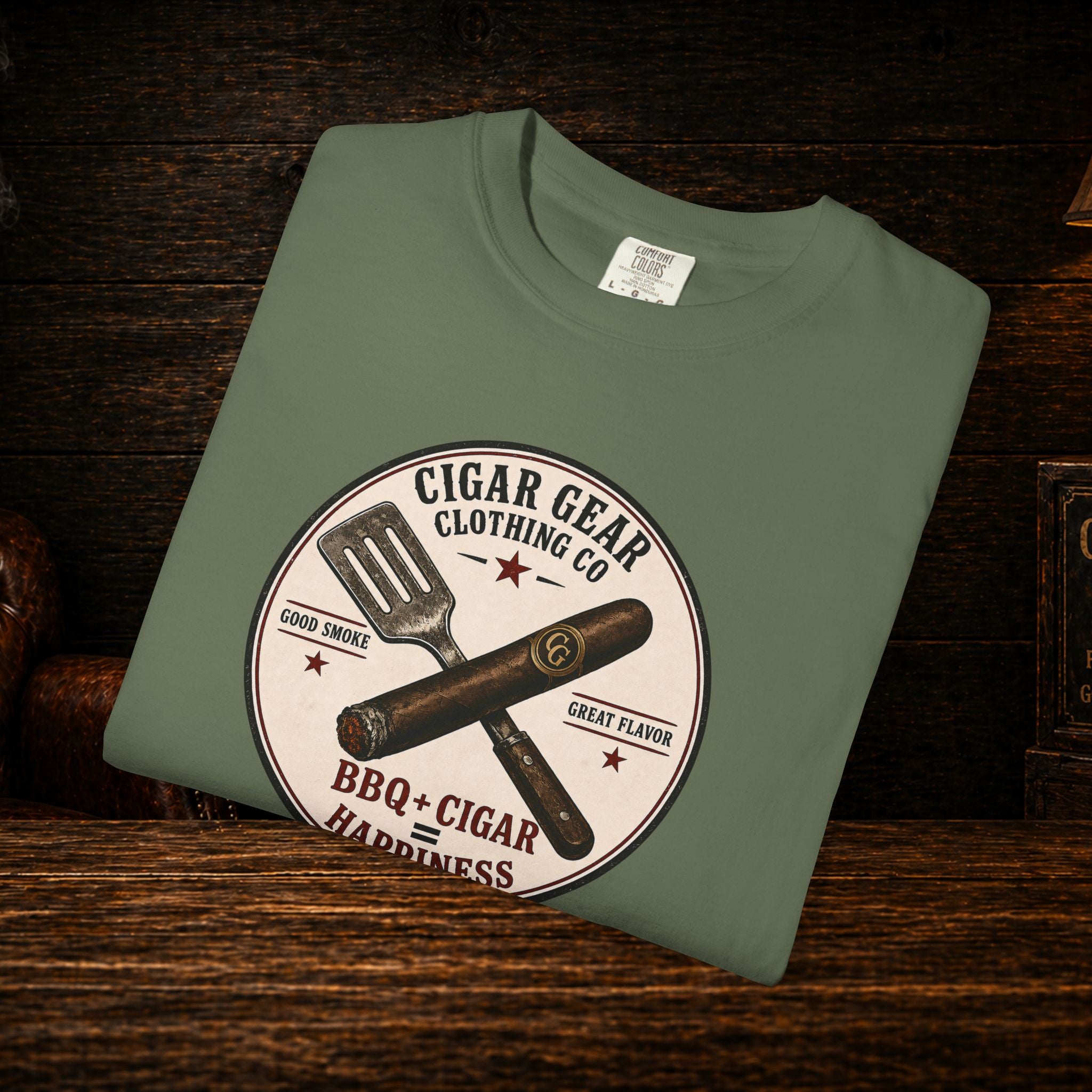 BBQ & Cigars T-Shirt - Grillmaster Smoking Club Tee
