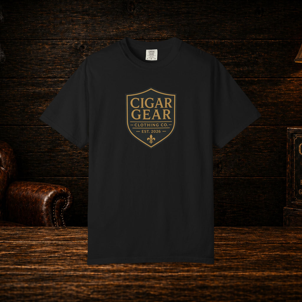 Cigar Gear Shield Logo T-Shirt | Premium Cigar Lifestyle Apparel