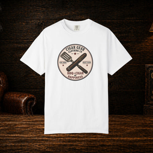 BBQ & Cigars T-Shirt - Grillmaster Smoking Club Tee
