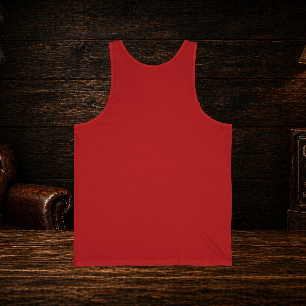 Cigar & BBQ Tank Top — "BBQ + Cigar Happiness" Retro Badge Tank