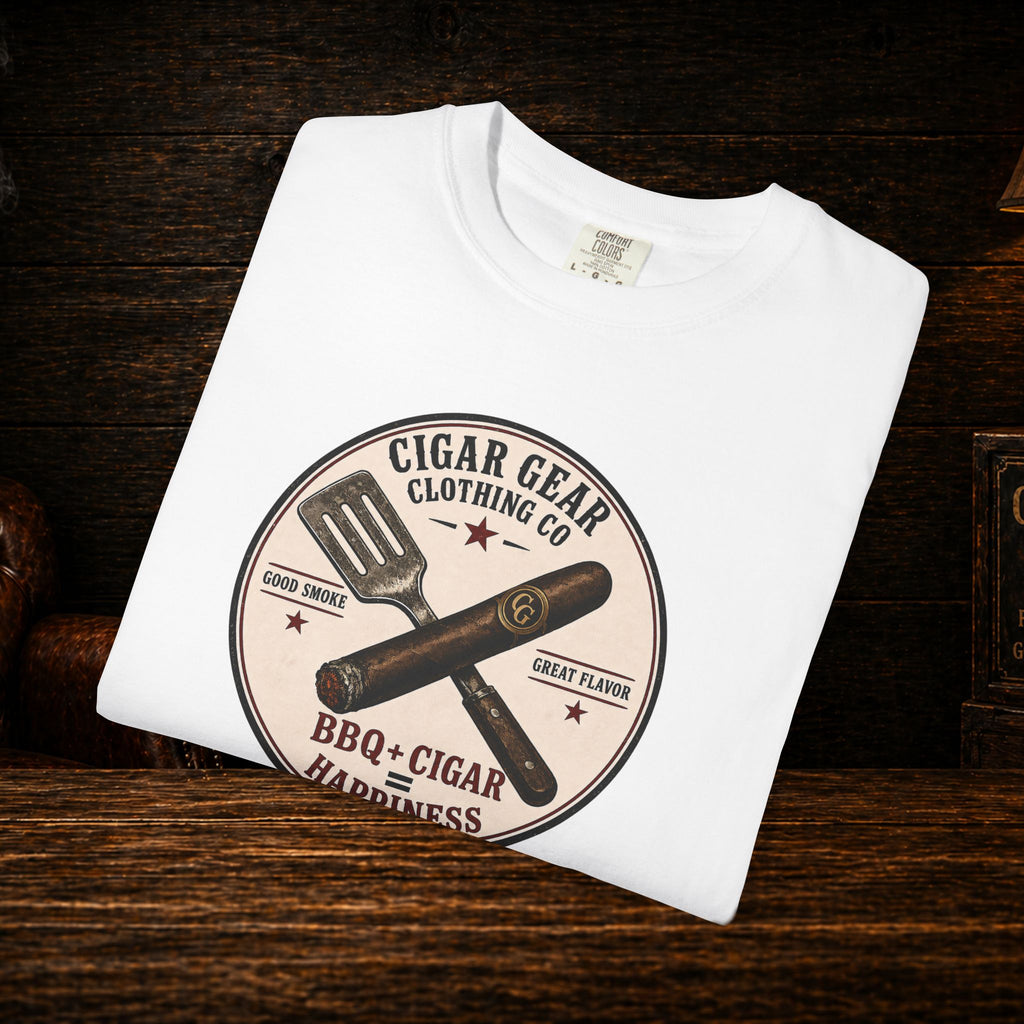 BBQ & Cigars T-Shirt - Grillmaster Smoking Club Tee