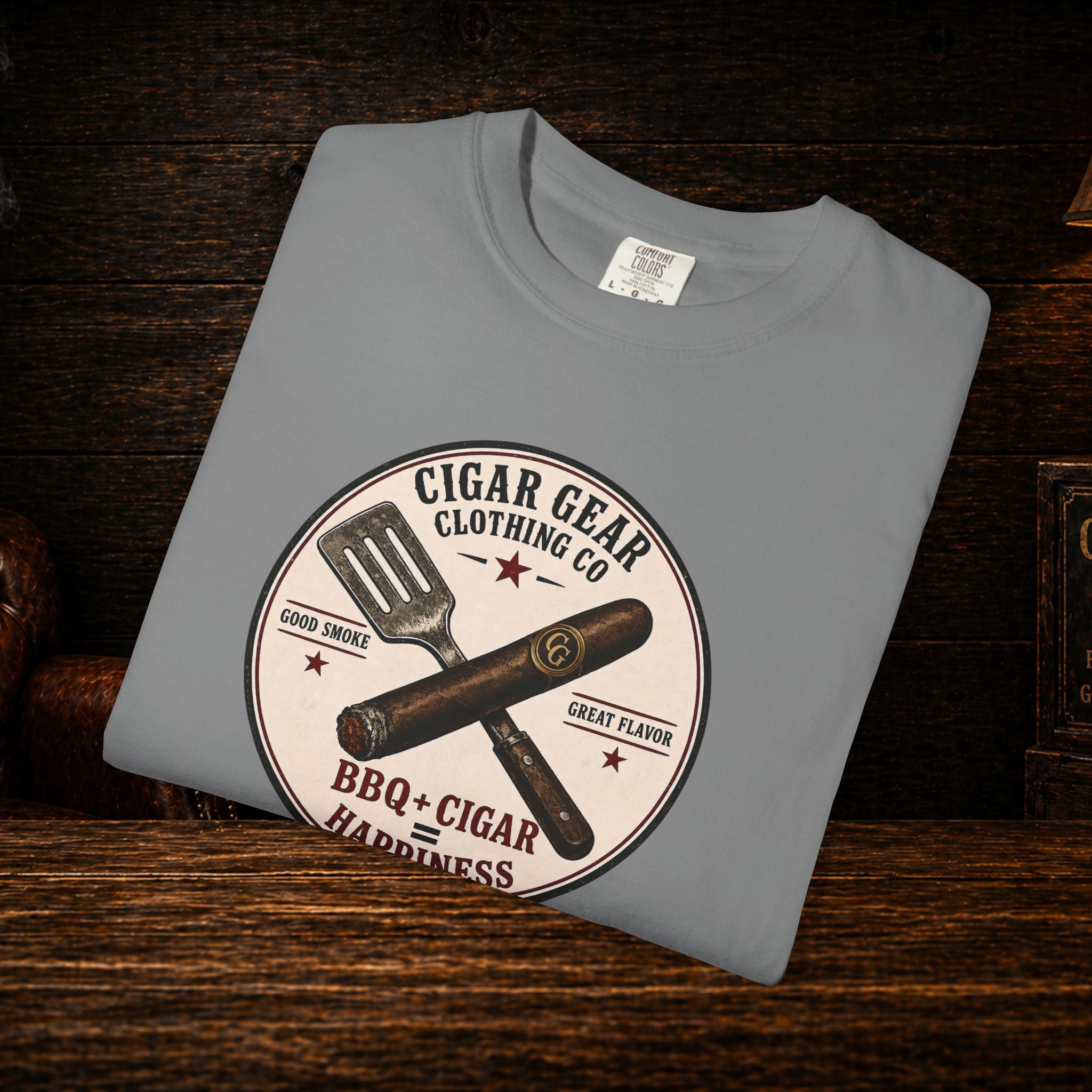 BBQ & Cigars T-Shirt - Grillmaster Smoking Club Tee