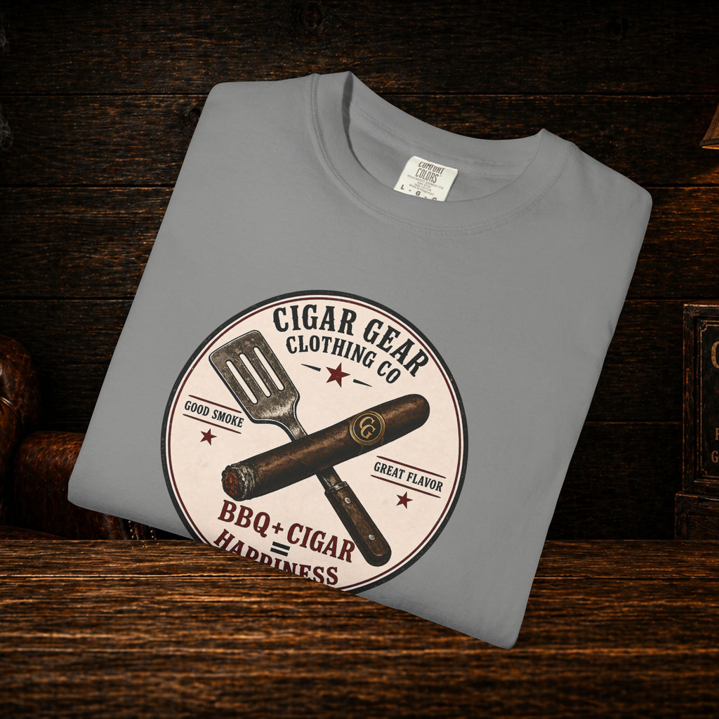BBQ & Cigars T-Shirt - Grillmaster Smoking Club Tee