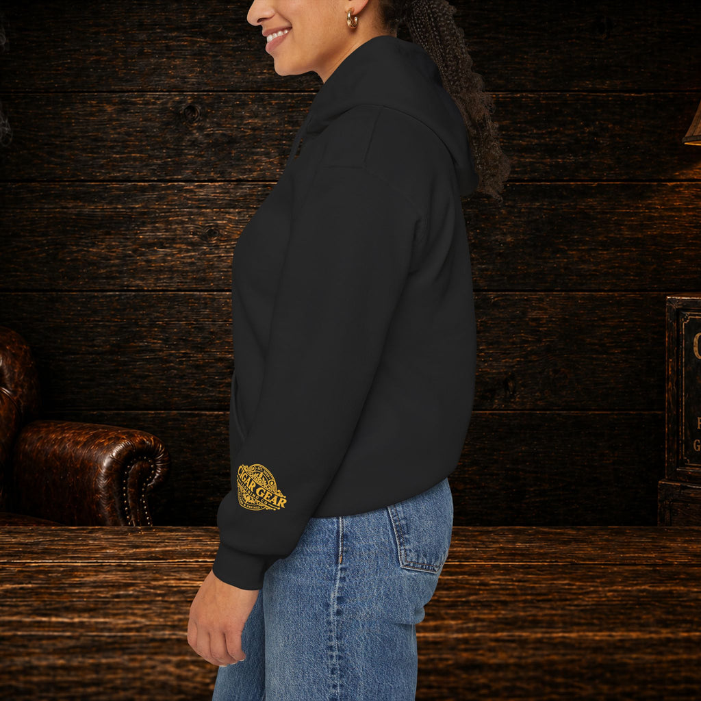 Cigar-Smoking Skull Vintage Hoodie