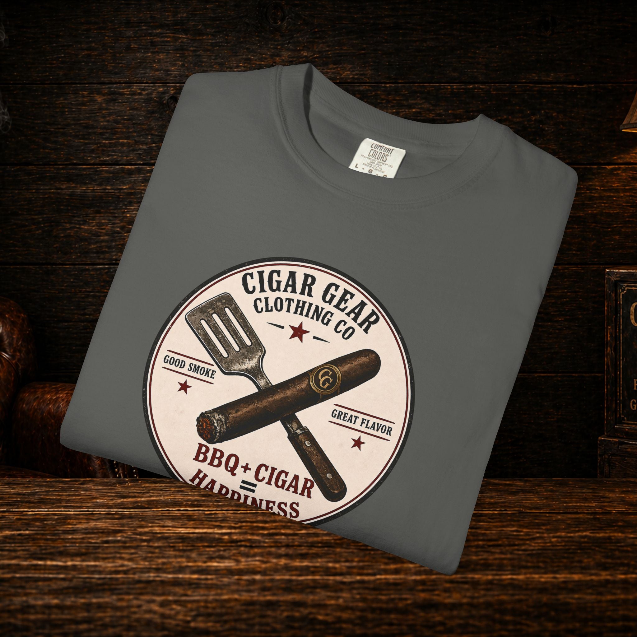 BBQ & Cigars T-Shirt - Grillmaster Smoking Club Tee