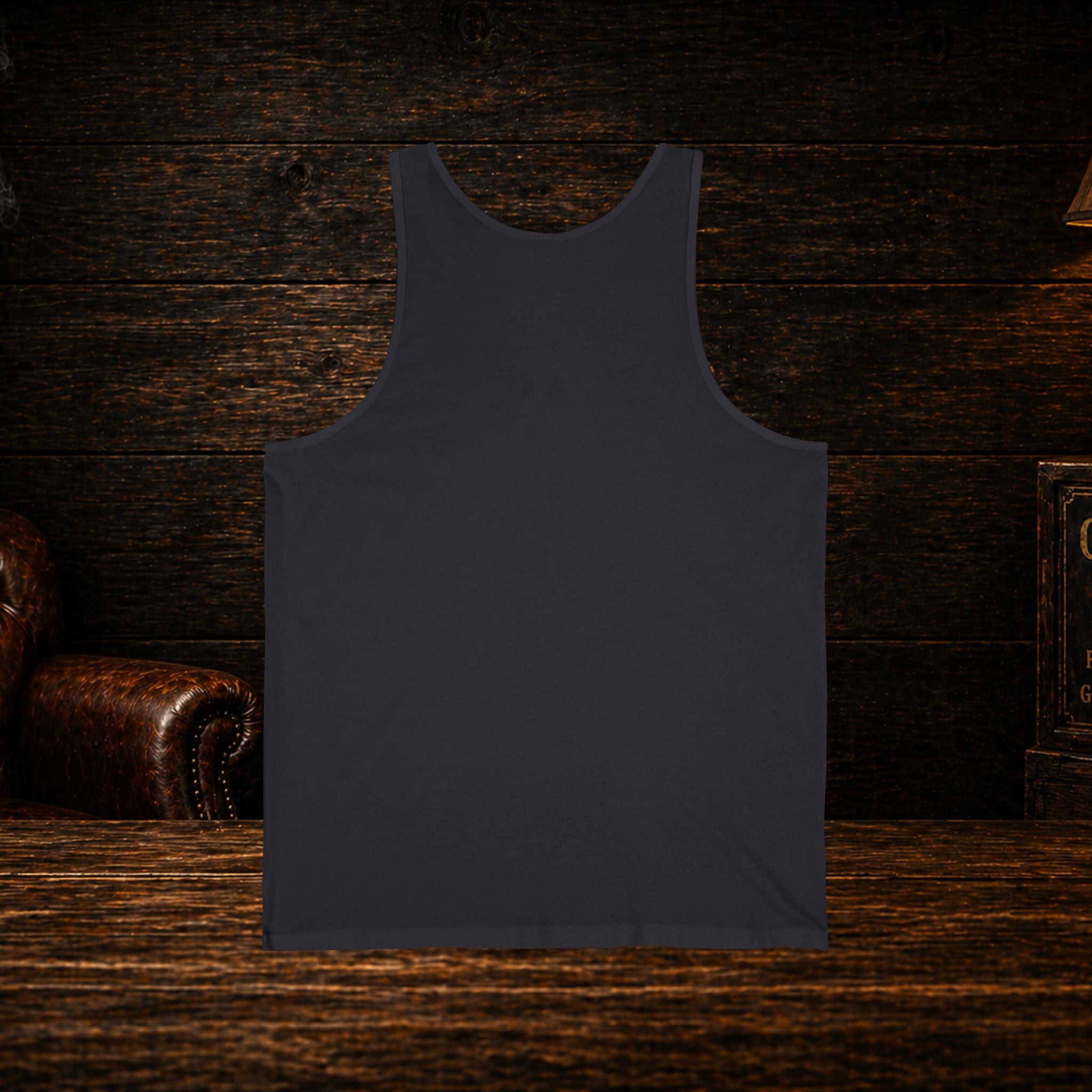 Cigar & BBQ Tank Top — "BBQ + Cigar Happiness" Retro Badge Tank