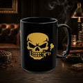 Cigar Gear Co. Skull  Black Mug – Vintage Cigar Gear Design (15oz)