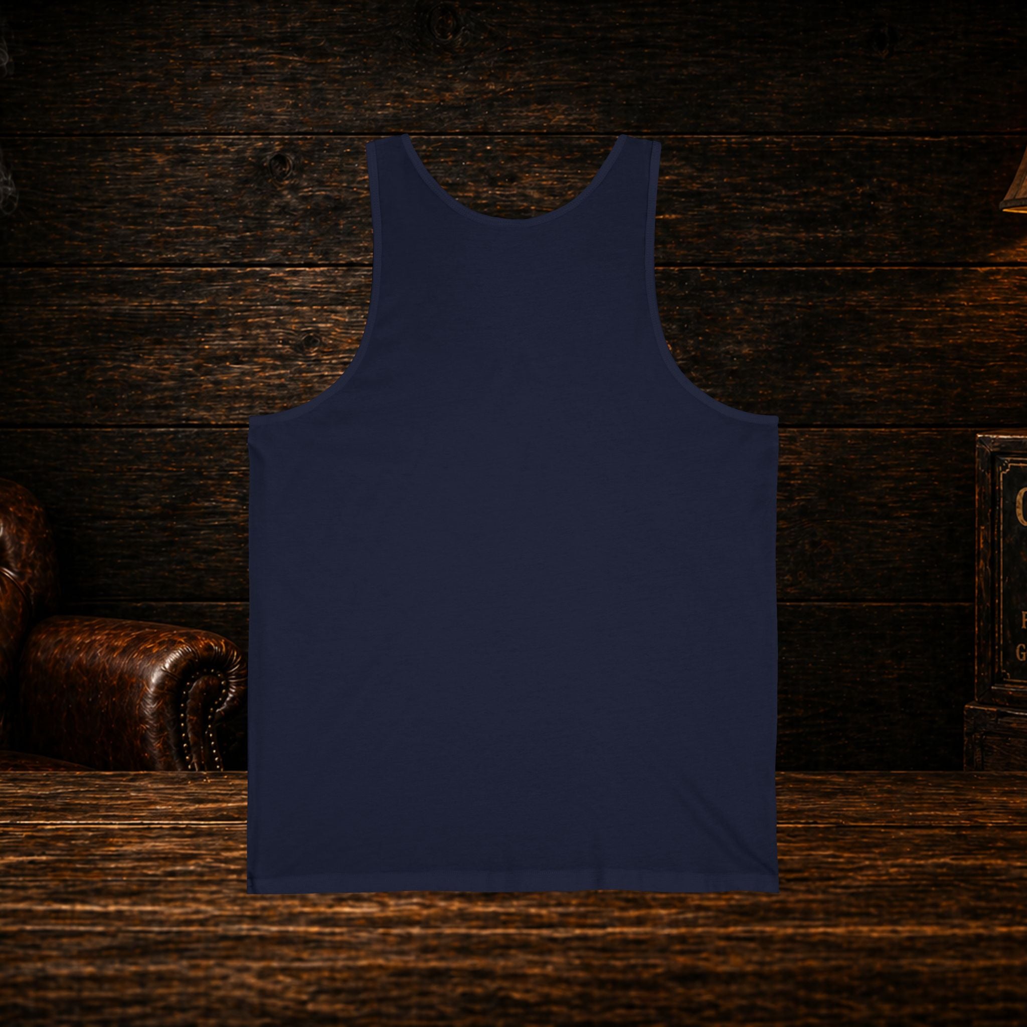 Cigar & BBQ Tank Top — "BBQ + Cigar Happiness" Retro Badge Tank