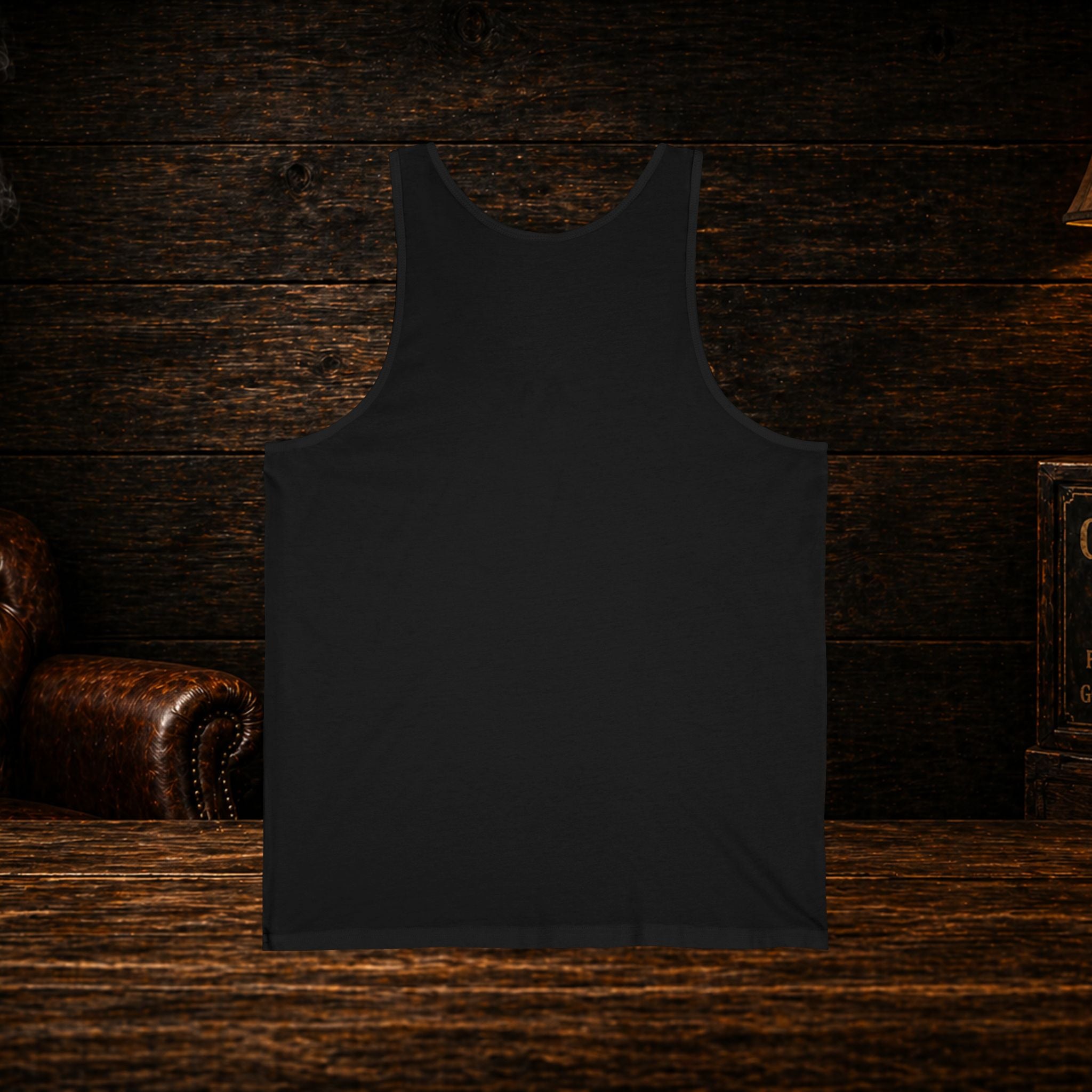 Cigar & BBQ Tank Top — "BBQ + Cigar Happiness" Retro Badge Tank
